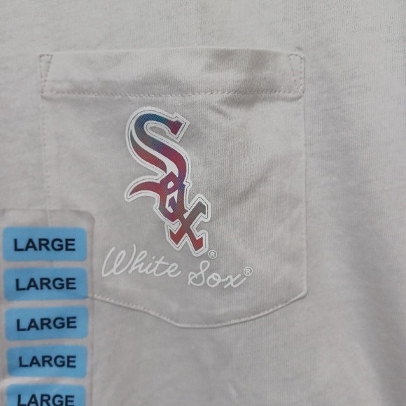 MLB White Sox Genuine Gray Mens LG Majestic Collection Chicago Tee T-Shirt NEW - Picture 3 of 7